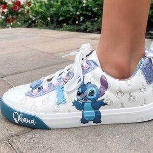 Lilo & Stitch themed athletic shoes.